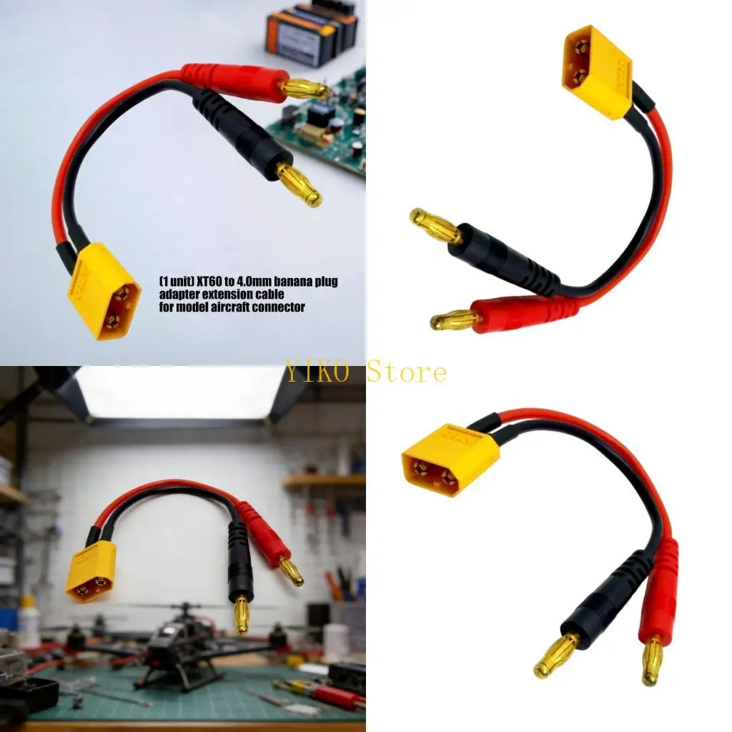 K32C 60 to 4Mm Banana Plug Battery Cable for Remote Battery Chargers Setups