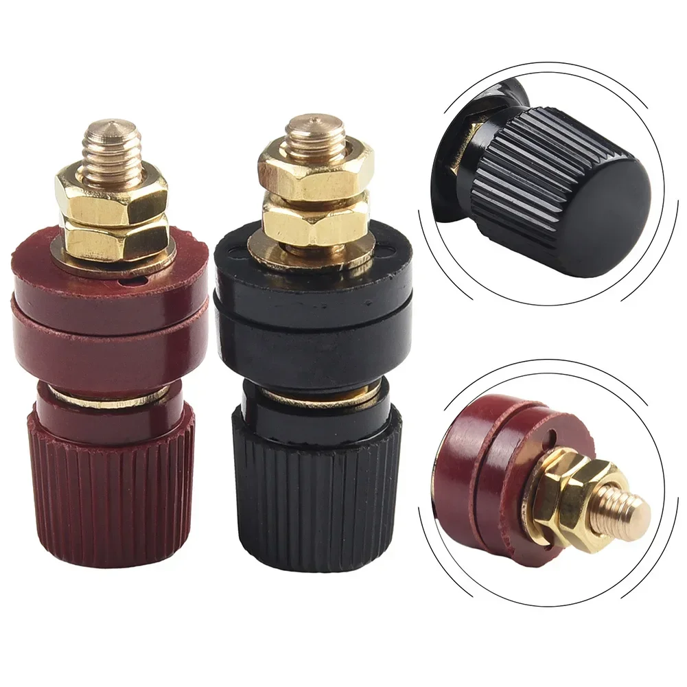 1pair Binding Post M6 Lengthen Thread 333 Type Brass Binding Post For Welding Machines Pure Copper Terminal Block Round Terminal