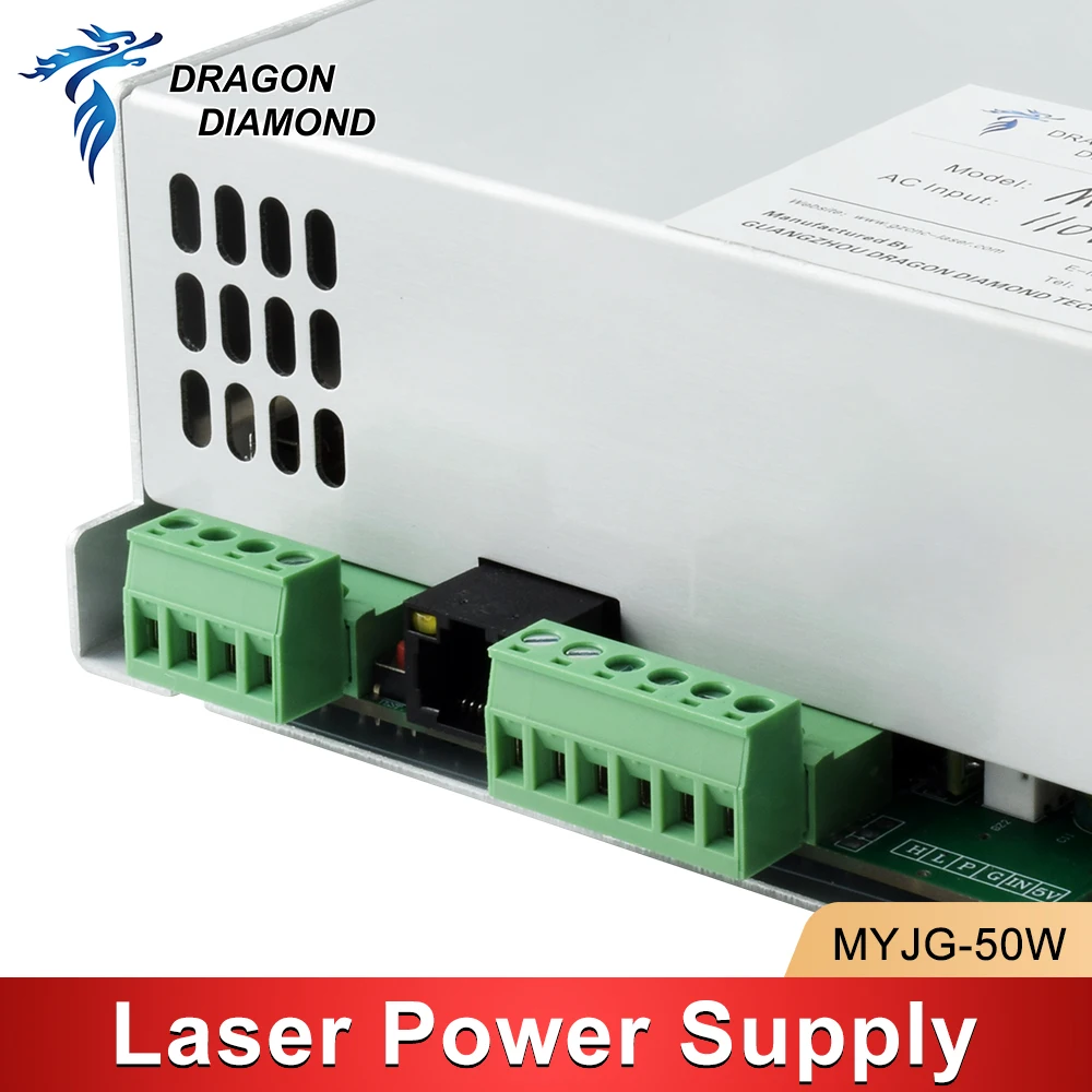 Myjg-切断および彫刻機用のユニバーサルレーザー電源,CO2, 50w,110v,220v,35-50w