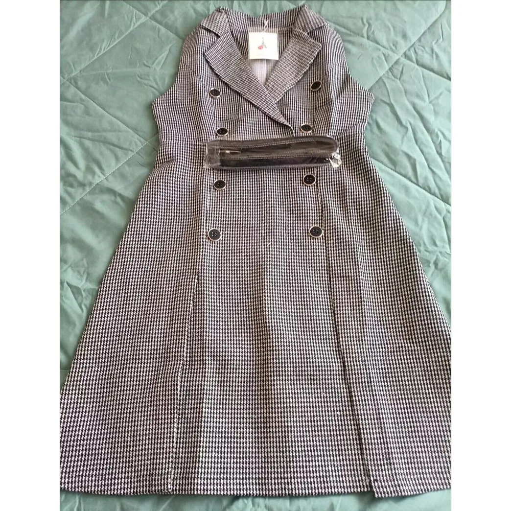 

Корейское женское платье макси с воротником на заказ, осень-зима, женский комплект из двух предметов с длинными рукавами, Vestidos, женские длинные платья с узором «гусиные лапки»