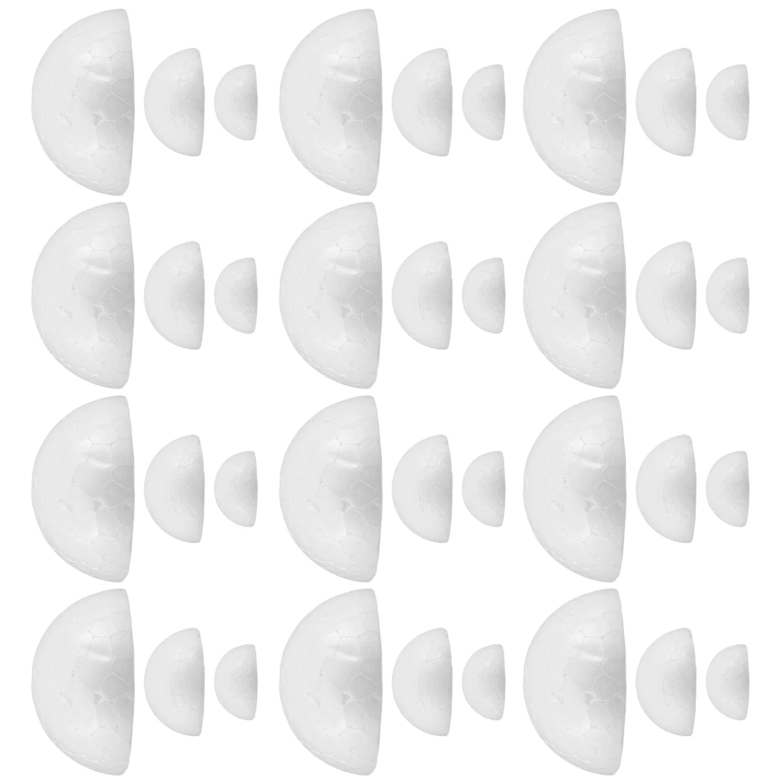 

300Pcs Half Sphere Foam Balls White Polystyrene for DIY Crafts Floral Decoration Christmas Hemispherical Craft Foam Balls