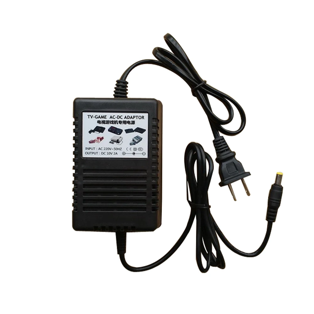 

Высокое качество для MD1/FC/SFC/PCE/GG/NES/MDCD источник питания 220 В сменный выход 10 в 2 а адаптер переменного тока