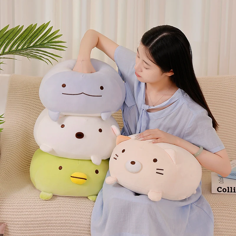 

2023 1 шт. 20/40 см Японская анимационная плюшевая игрушка Sumikko Gurashi: Пингвин и Кот, мультяшная кукла San-X Corner Bio для детей, подарки на день рождения