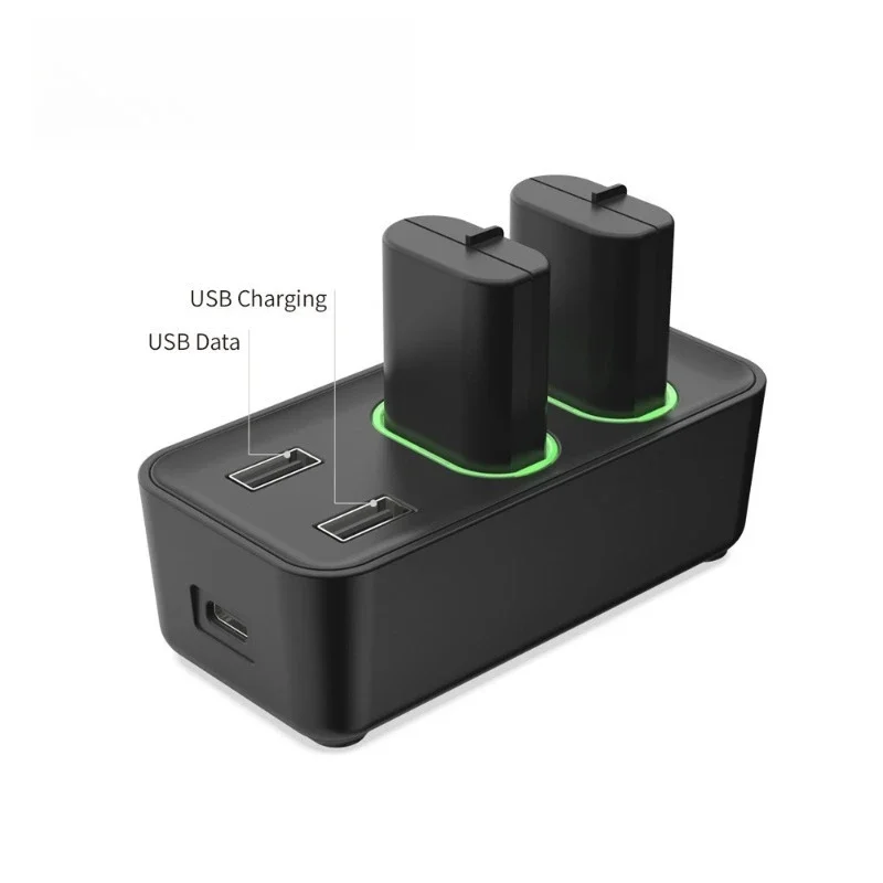 TYX-0665 2x800mAh Controller แบตเตอรี่แบตเตอรี่ Charger Station Gamepad แบตเตอรี่สําหรับ Xbox Series/One Controller