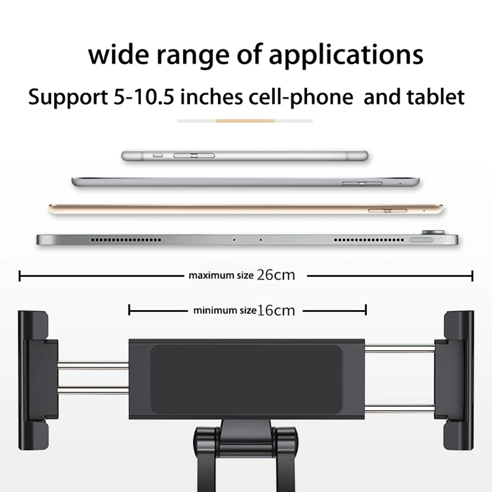 Phone Tablet Stand holder table desk Aluminum Wall Mount Holder Support Foldable Bracket for 5-10 inches Smartphone Ipad Kindle