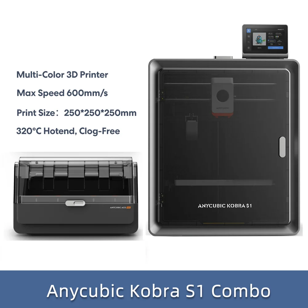 

Anycubic 3D Printer Kobra S1/ S1 Combo Auto Leveling CoreXY Structure Direct Extruder Up to 600mm/s High Speed Printing