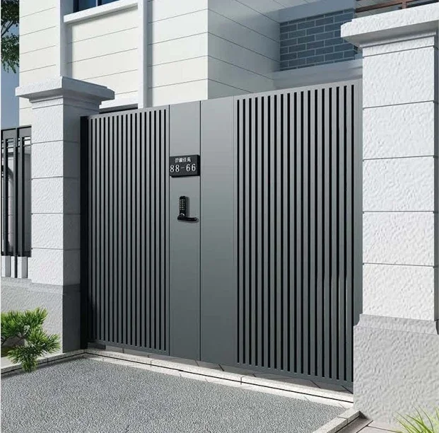 New Model Powder Coated Black Aluminum  Fence Gate Sidewalk Gate Nice Looking Swing Gate For Garden House