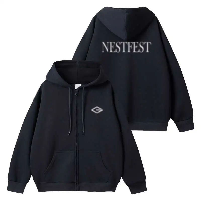 GOT7 NESTFEST Concert Zipper Hoodies Kpop Fashion Jackson Wang Same Sweatshirt Men Women Autumn Loose Zip Up Hoodies Jacket Coat