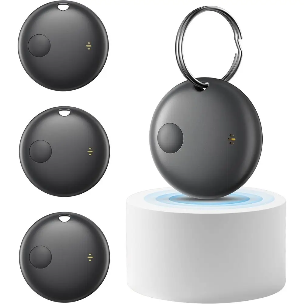 

Smart Item Finder, Key Finder Air Tracker Tag, 4 Pack (Black)