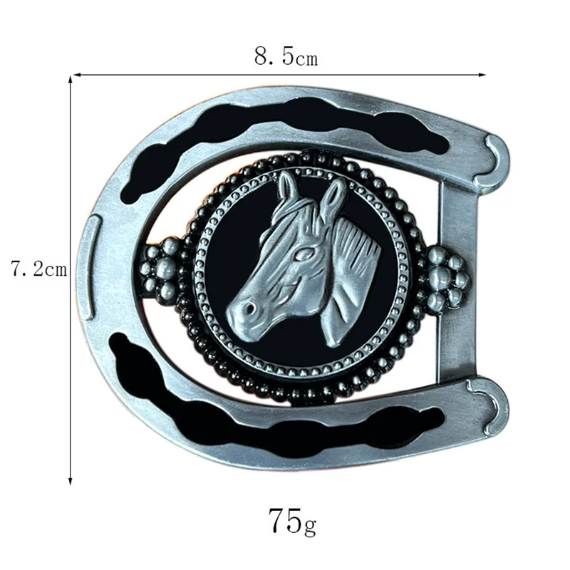 Horseshoe belt buckle Western style