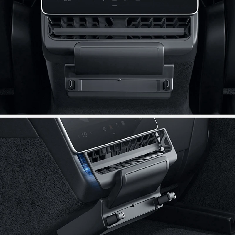 Super Sale For Tesla Model Y/3 Highland Juniper Rear Air Vent Telescopic Cable Docking Station Accessories Type-C and Type-C