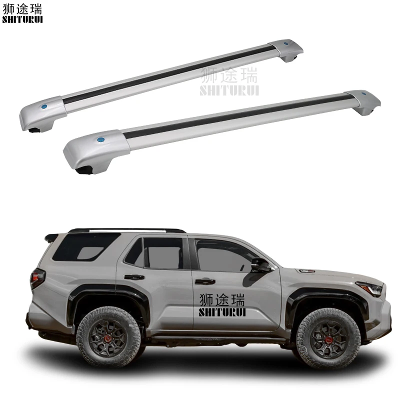 

For Toyota Superb 4Runner 6th Generation 2024+ Aluminum Alloy Side Bars Cross Rails Roof Rack Luggage LOAD 200KG