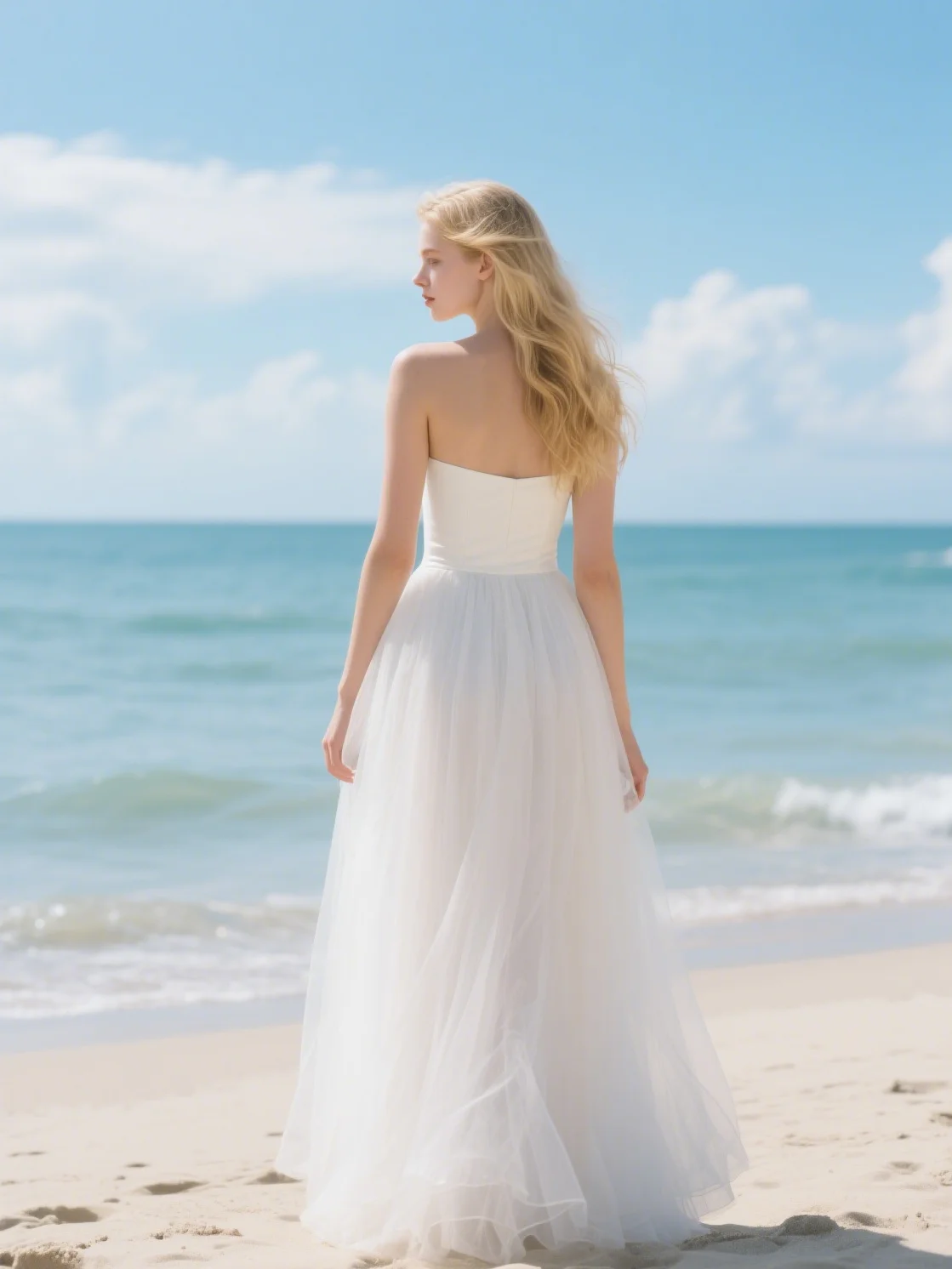 

Sexy Modern Strapless A-Line Beach Wedding Dress Floor Length Sleeveless Tulle Casual White Wedding Dress 2025 free customized