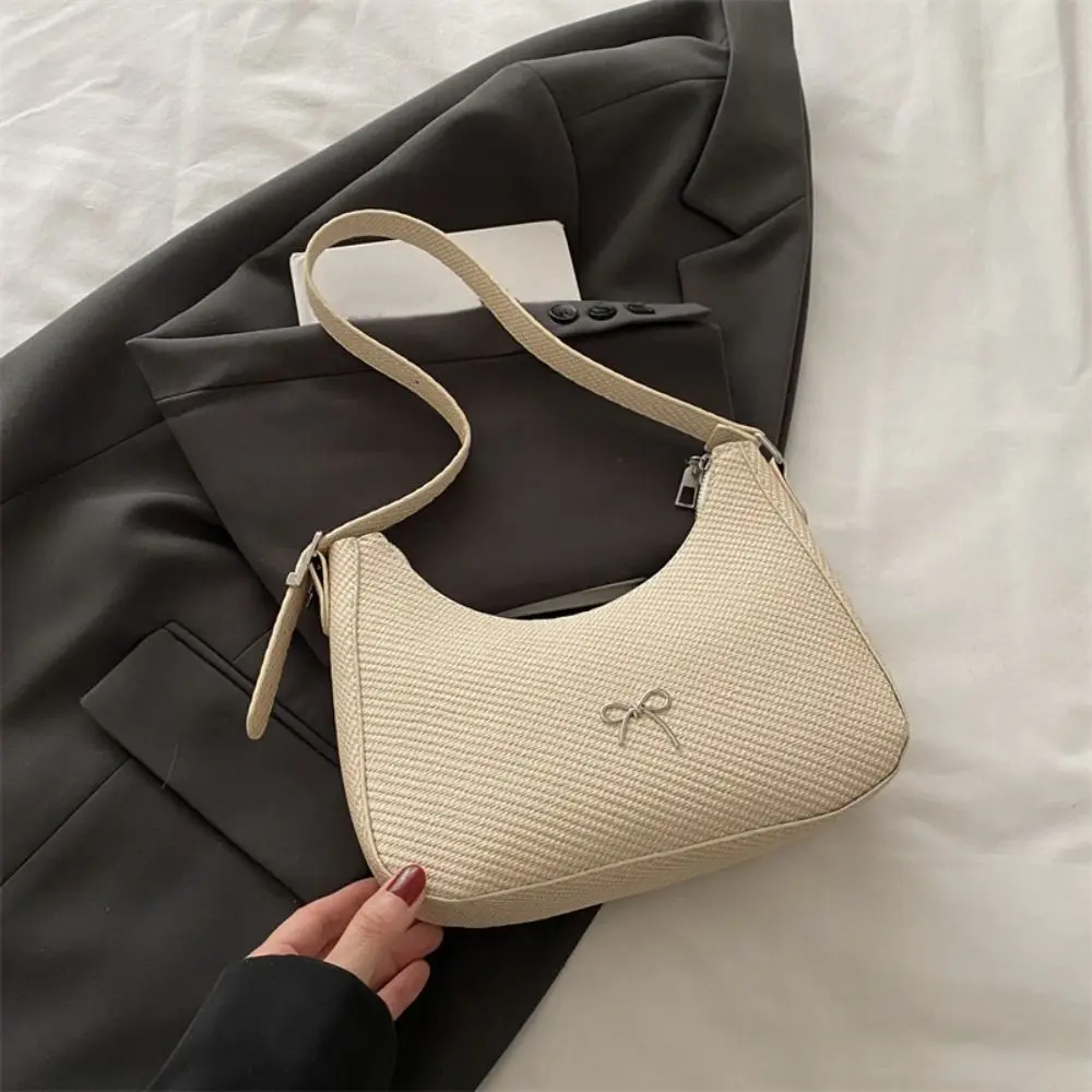 

Модная сумка из искусственной кожи, новый дизайн, сумка для подмышек, большая вместимость, сумка для подмышек с бантом Y2K, милая сумка, женская сумка на плечо, подарок