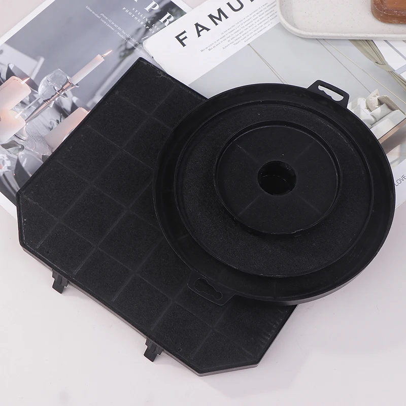 1pc Active Carbon Filter For Extractor Hood Round Active Charcoal Filter For Exhaust Hoods Circulation Range Hood Carb Box