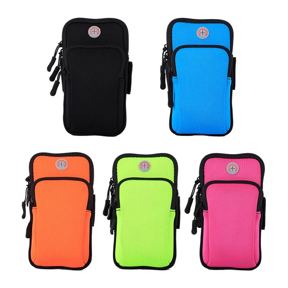 Bolsa deportiva para brazo para correr, bolsa para brazalete de Fitness, bolsa para correr, soporte para teléfono móvil, cinturón, funda para gimnasio para teléfono inteligente de 6"