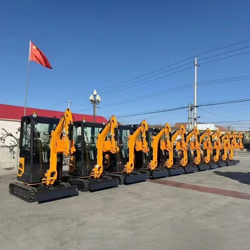 Mini Excavator  Diesel Engine Bagger 1ton 1.5t 2ton Multifunctional Mini Excavator New  Multifunctional