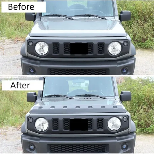 Imagen 2 del producto Para Suzuki Jimny JB74 JB64 2018-2020, Protector de capó delantero de coche, kits de carrocería de guardabarros de arena, tablero protector Deflector