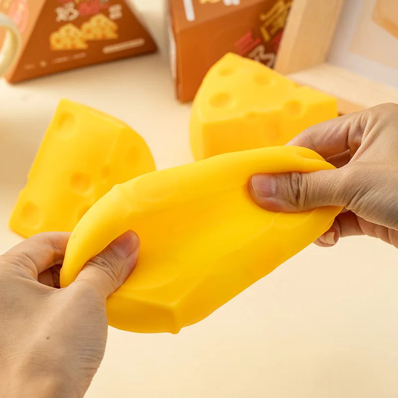 Queijo mole brinquedos diversão squeeze anti estresse bola brinquedos para adultos crianças fidget sensorial ventilação brinquedos squish comida brinquedos presente