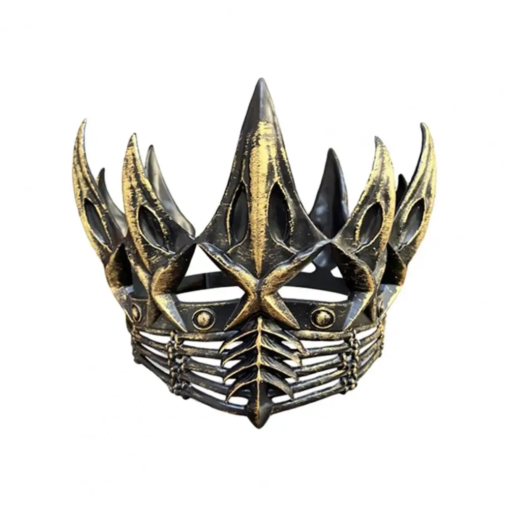 Evil Queen Crown Headband Adult Goth Headpiece for Medieval Halloween Party Masquerade Stage Performance Headwear