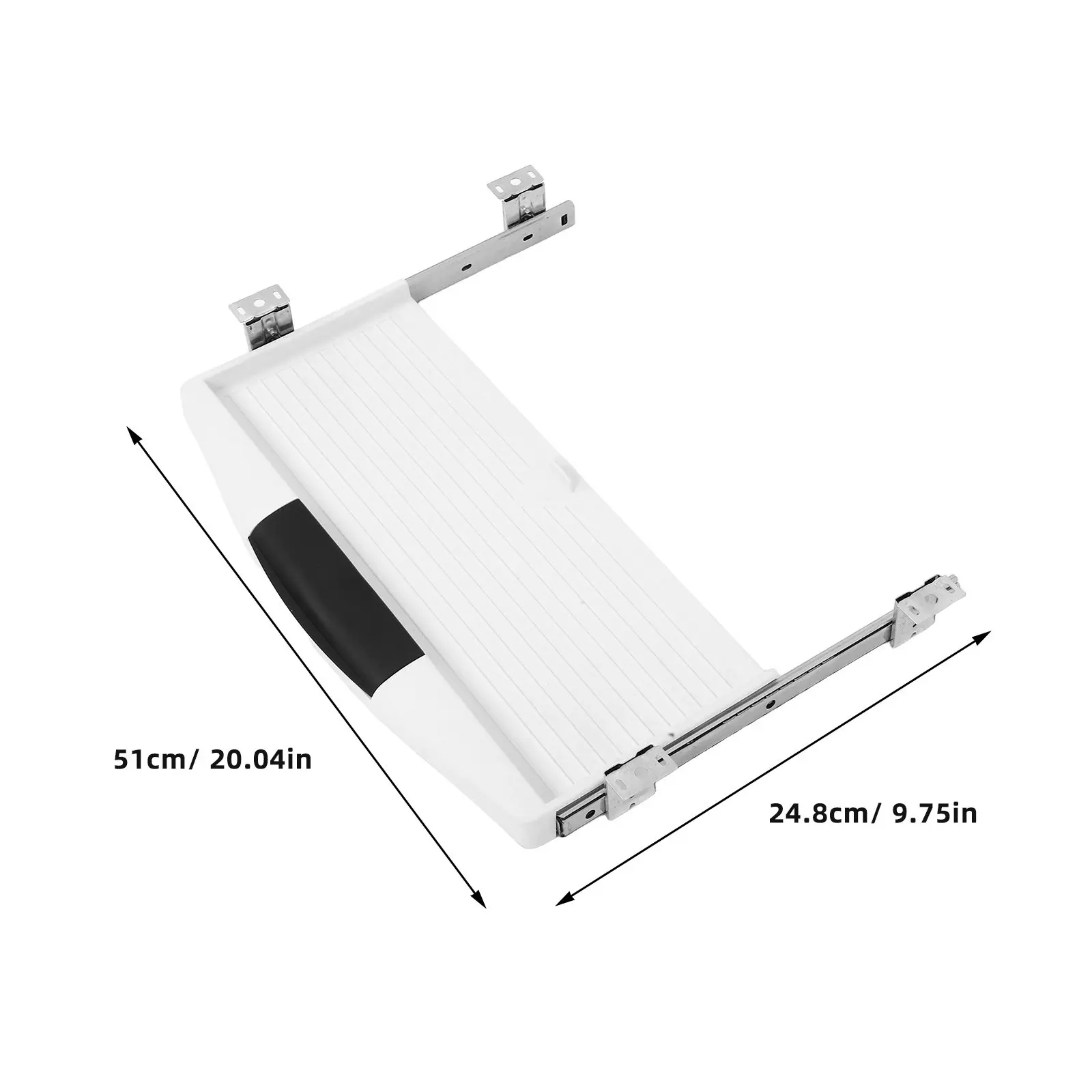 Under Desk Keyboard Tray Slide-Out ABS Material Keyboard Holder for Office Home Use Ergonomic Space Saving Desktop Organization