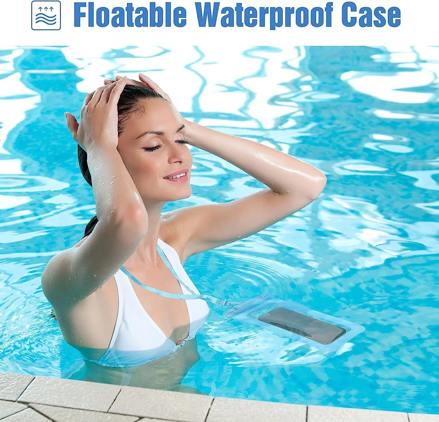 Floating Waterproof Phone Pouch Up to 6.9