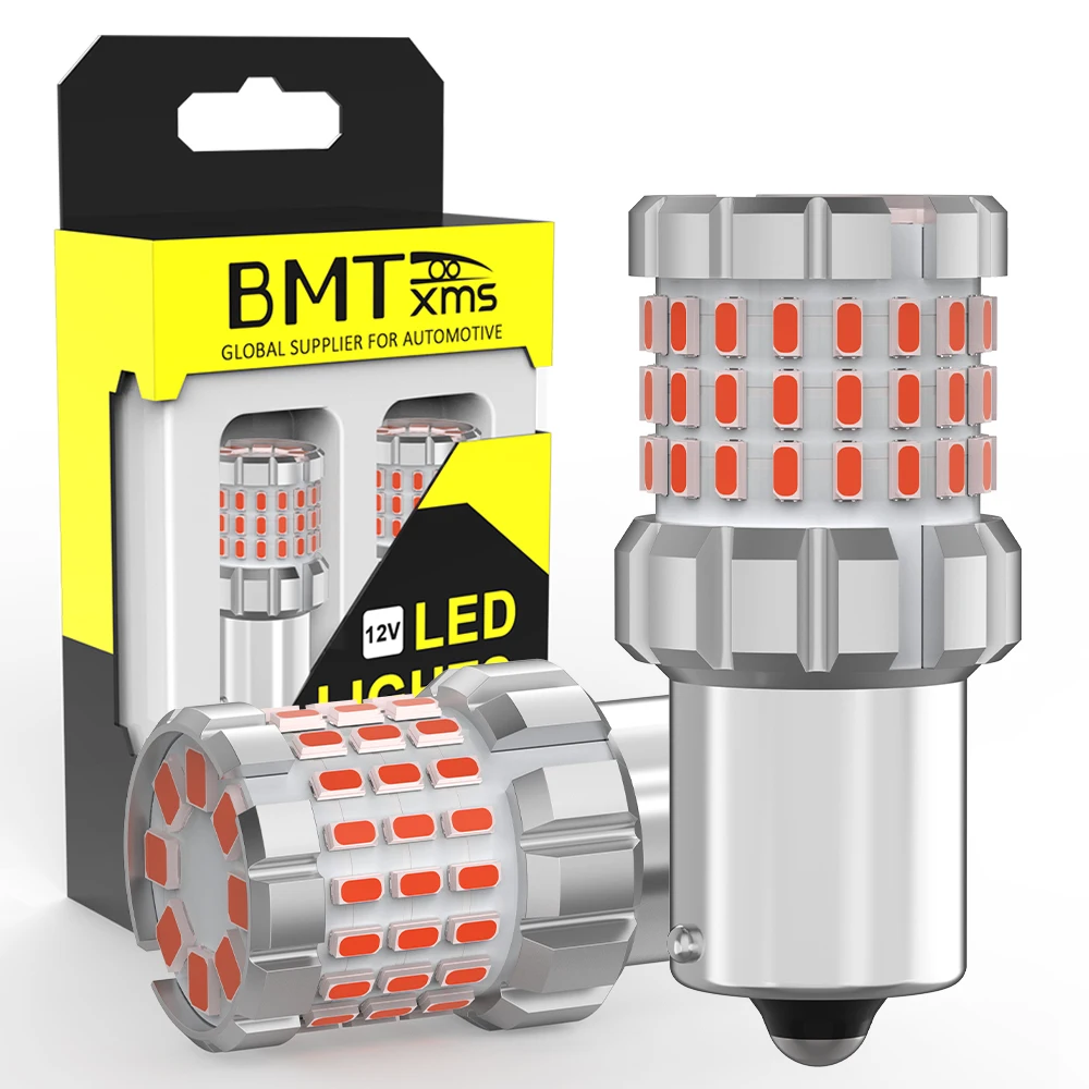 

BMTxms 2 шт. супер красный 1156 BA15S 7506 P21W светодиодный автомобильный мото тормозной стоп задние фонари Canbus задние лампы для Honda ALFA Peugeot AUDI Ford