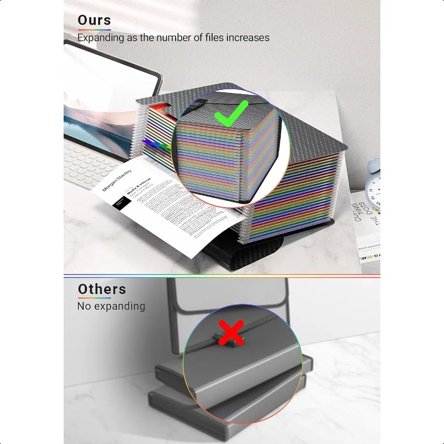 Расширяющиеся папки с 25 карманами, органайзер для файлов, органайзер для файлов с ручкой, портативная коробка для хранения документов, расширяемая папка для файлов, регулируемый порт