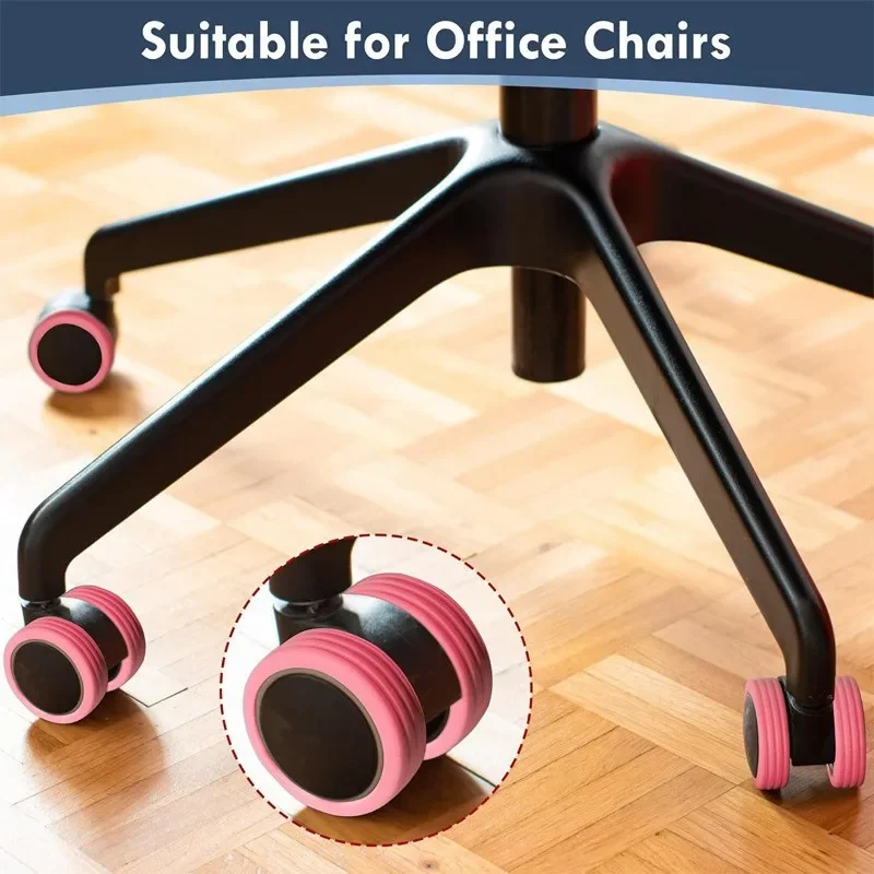 8/4PCS Luggage Wheels Protector Silicone Wheels Caster Shoes Reduce Noise Office Swivel Chair Feet Cover Furniture Accessories