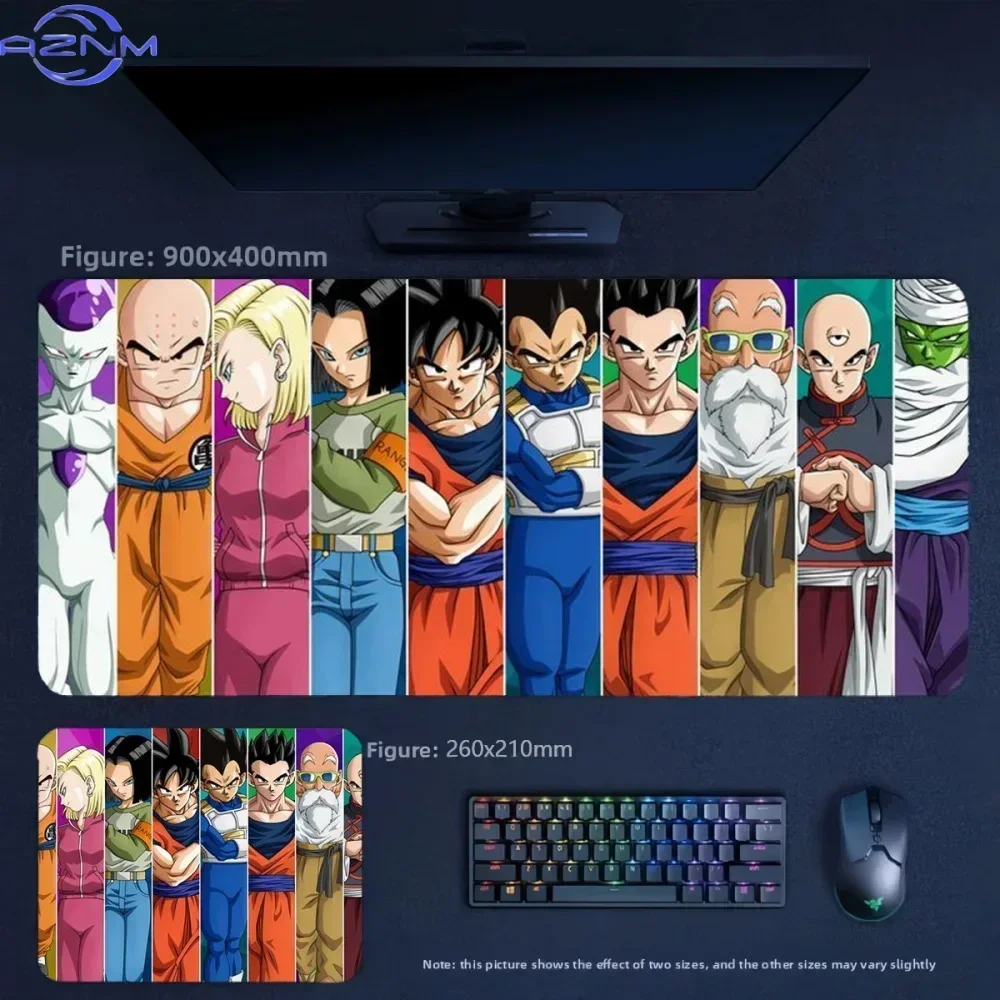 Anime Warrior Character Vertical Collage Mouse Pad, Rubber Anti-Slip Base, Smooth Surface for Gaming and Office Desktop Computer
