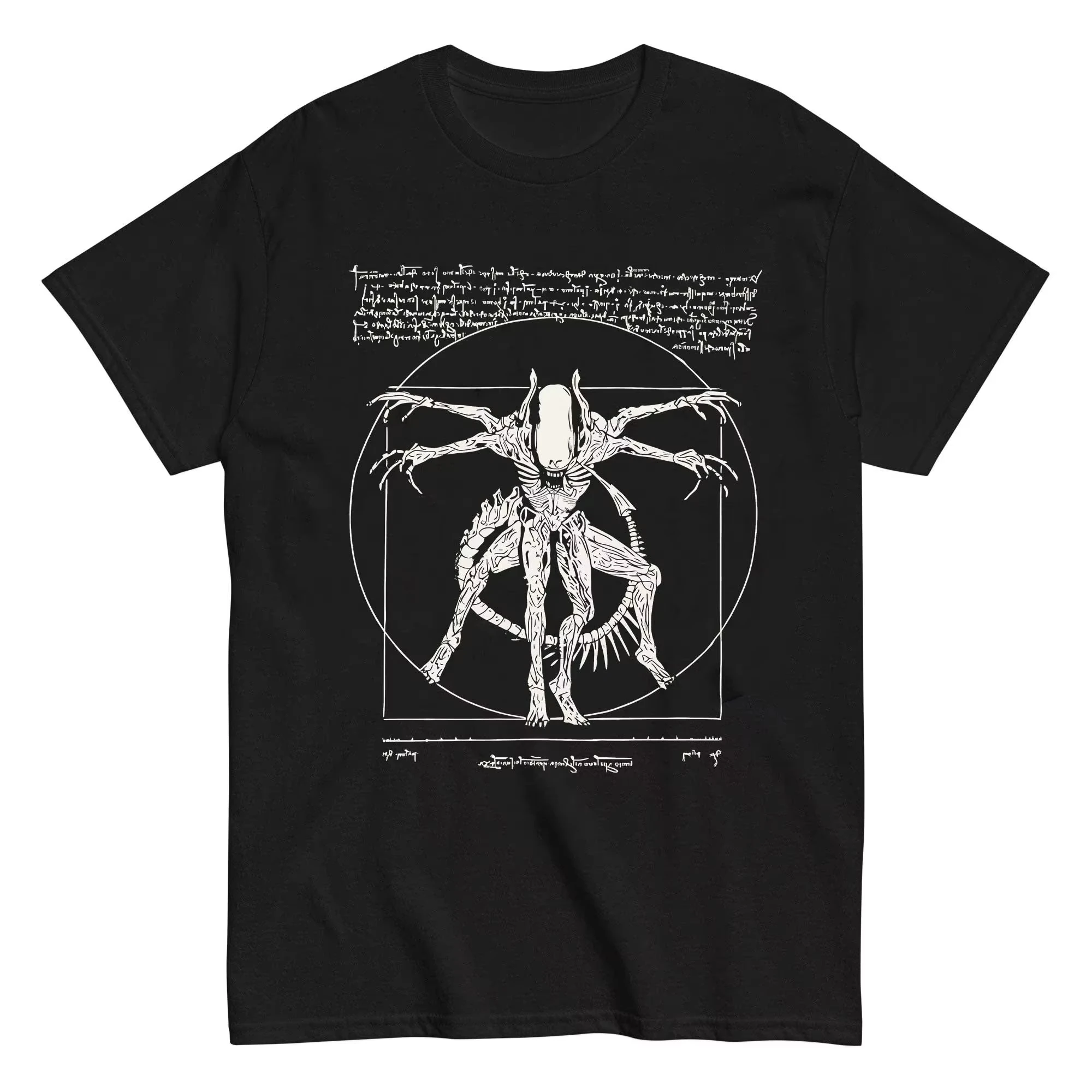2026 new Alien T-shirt - Men's Retro Sci-Fi Printed Classic Alien Movie Parody Pattern Short-Sleeved Summer Shirtf