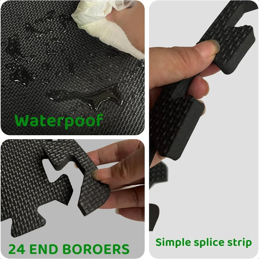 3x6 أقدام الحصير رغوة المتشابكة 18 حزمة 0.47 "(12 مللي متر سميكة الصالة الرياضية الحصير للتدريبات المنزلية ممارسة ولعب بلاط اللغز للمنزل #3