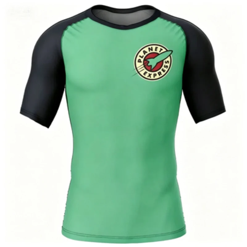 Niche Non Collision Anime and Manga Co Branded Fitness T-shirt Quick Drying Breathable Men's Style