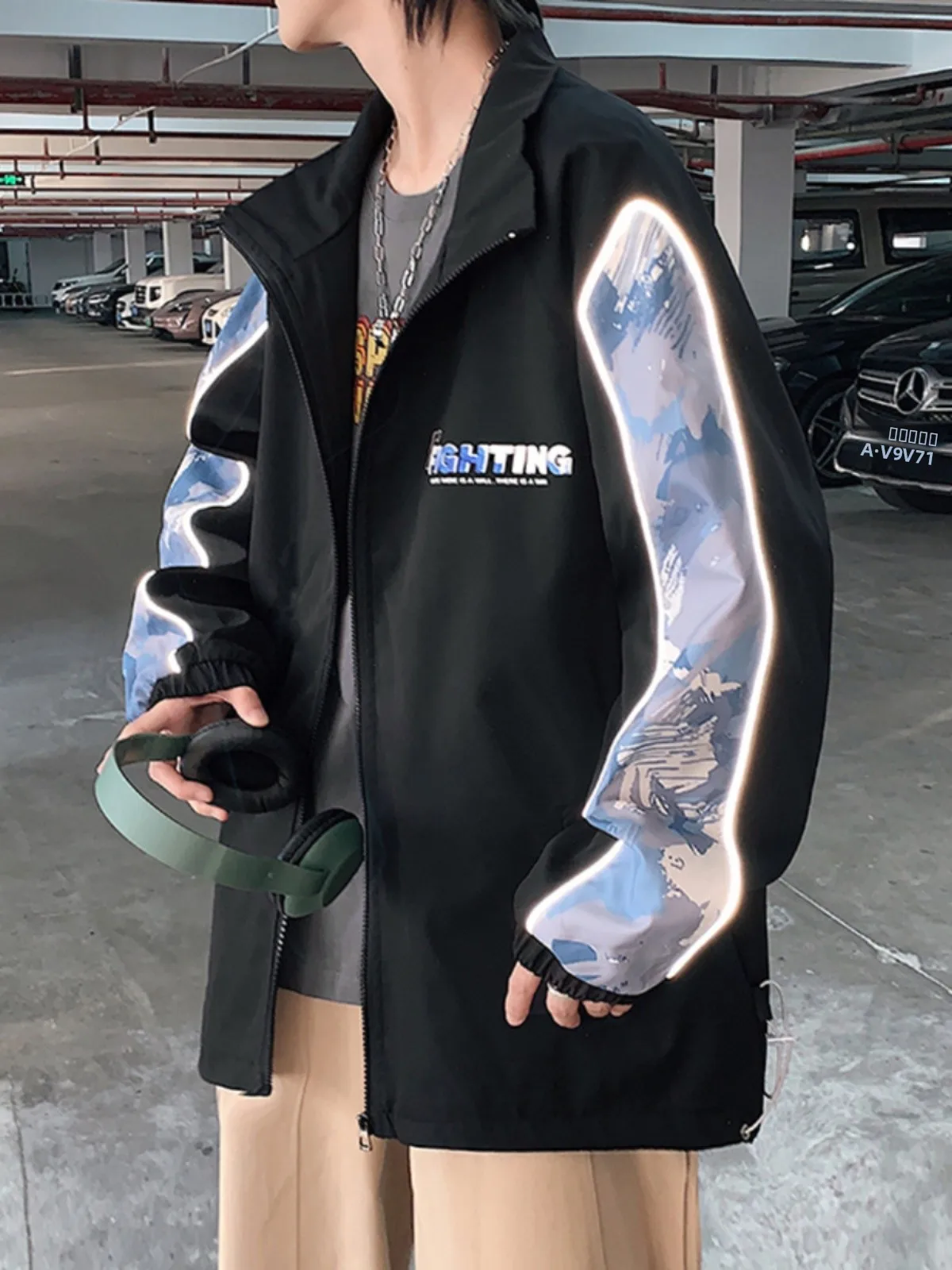 

Мужская бейсбольная куртка American Sle: модная ветровка с отражающими элементами для весны и осени, премиум-класса, Haome Ja