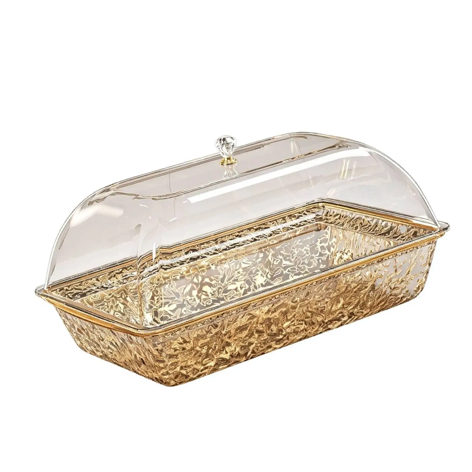 Sturdy Chilled Serving Board PETG ABS Tray with Handles Multi Compartment Tray for Christmas Party Decoration