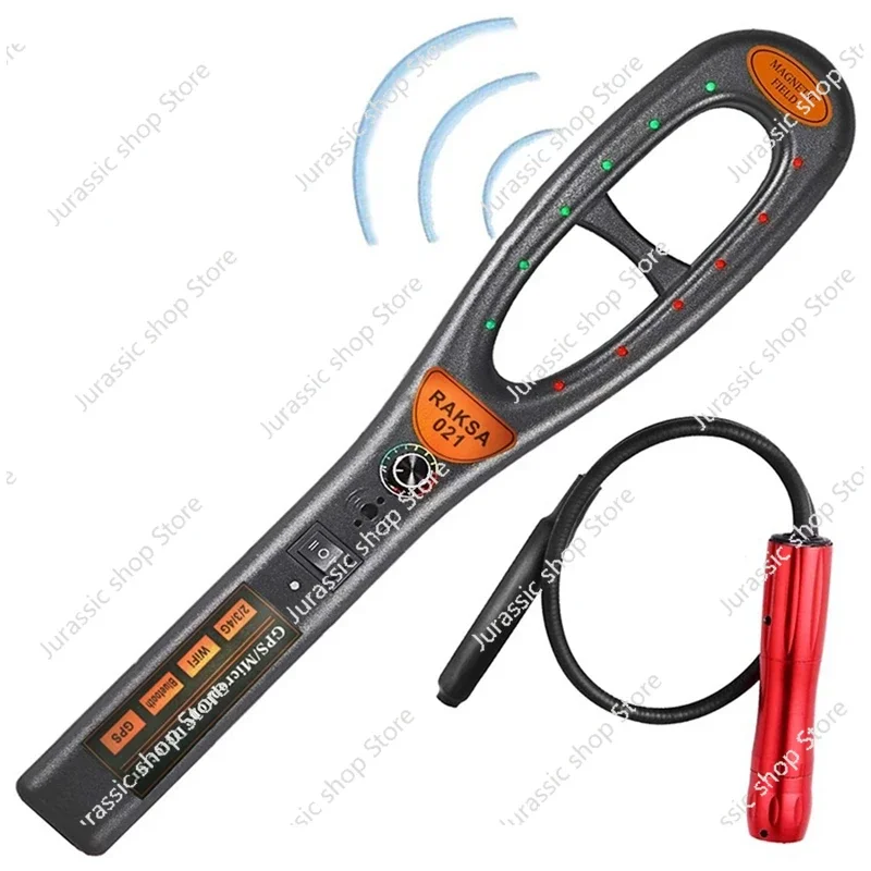 

Raksa 021 Handheld Security Scanner Wireless Car GPS Signal Detector for Detect Wireless RF Signal and Magnet Detector