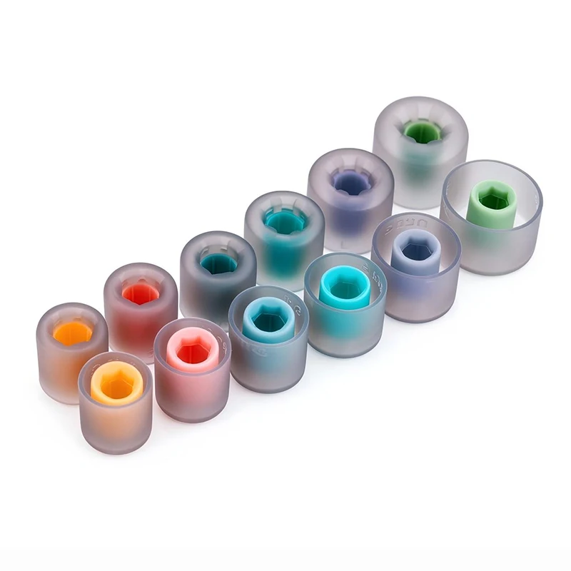 DUNU S&S PRO Eartips Stage&Studio Flexible Straight-Wall Silicone Eartips Hexagonal acoustic flow channel 3 Pairs Pack image 4