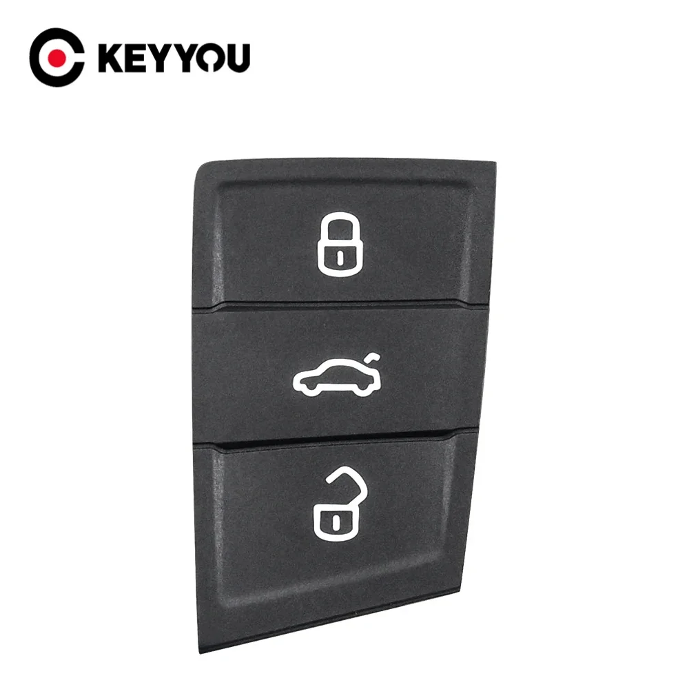 KEYYOU 2PCS Rubber Remote Car Key For Volkswagen VW Golf 7 4 5 Mk4 6 For Skoda Octavia For Seat Leon Ibiza Altea Buttons Key Pad