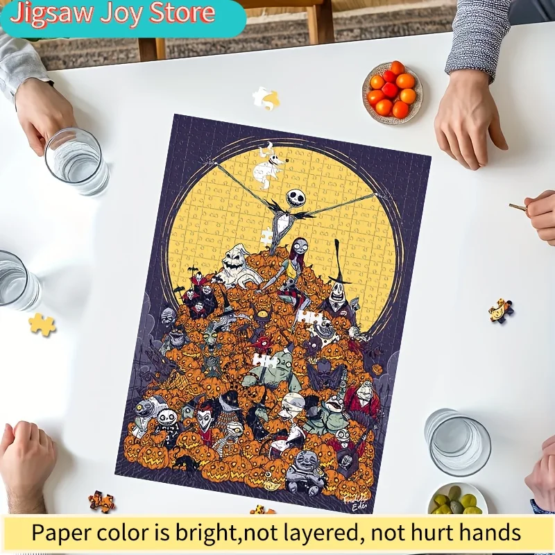 1000 stks Nightmare Before Christmas Jack Skellington & Sally puzzel - Nightmare Before Christmas film - Tim geïnspireerde gigantische puzzel