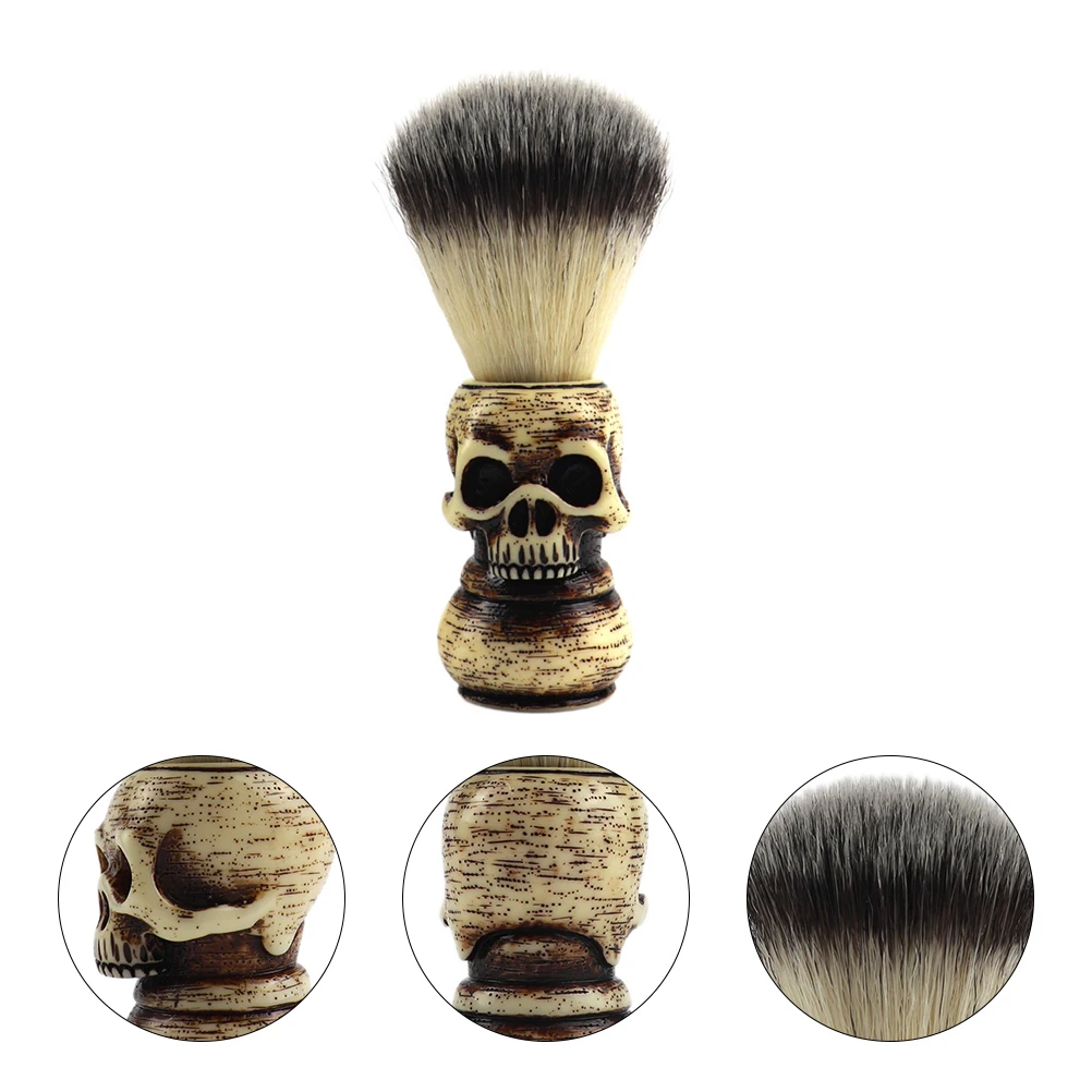 

Skull Beard Brush Convenient Mens Grooming Kit Shave Products Barbers Resin Professional Kits Care