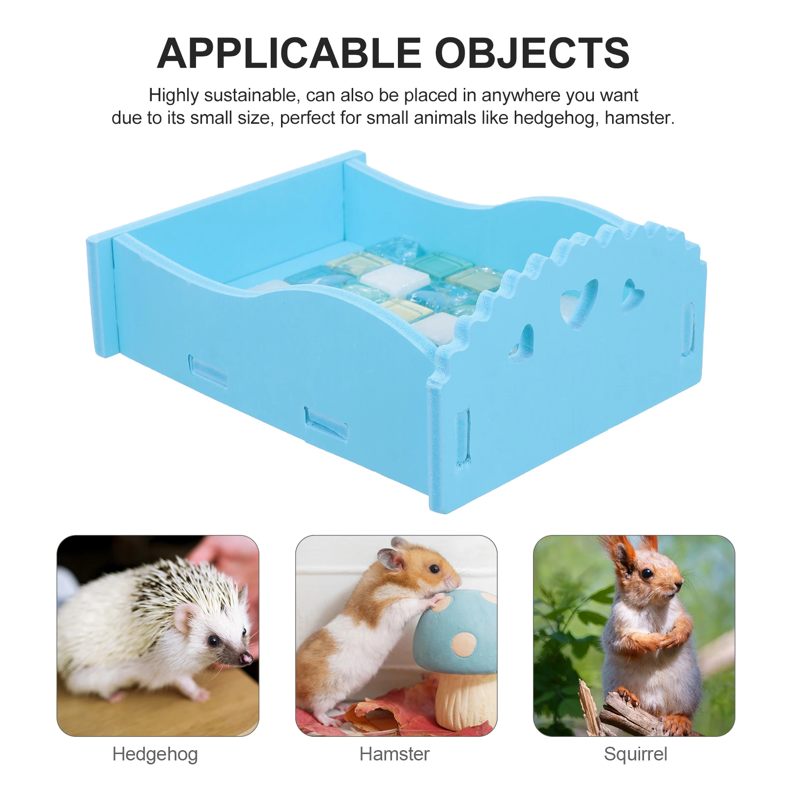 

2Pcs Hamster Pet Bed Summer Pet Cooling Mat Mats for Hamster Summer Bed Small Animals PVC Material Reusable Cool Design