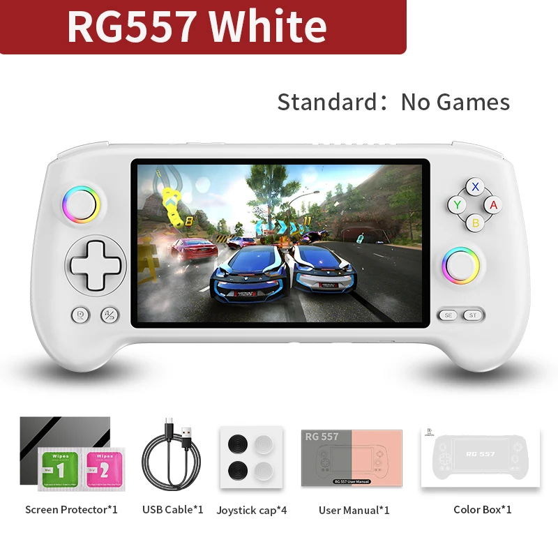 ANBERNIC RG557 Retro Handheld Game Console Afmeting 8300 5.48 "AMOLED Android Video Games Speler Ondersteuning AI Assistent FOTA WIFI