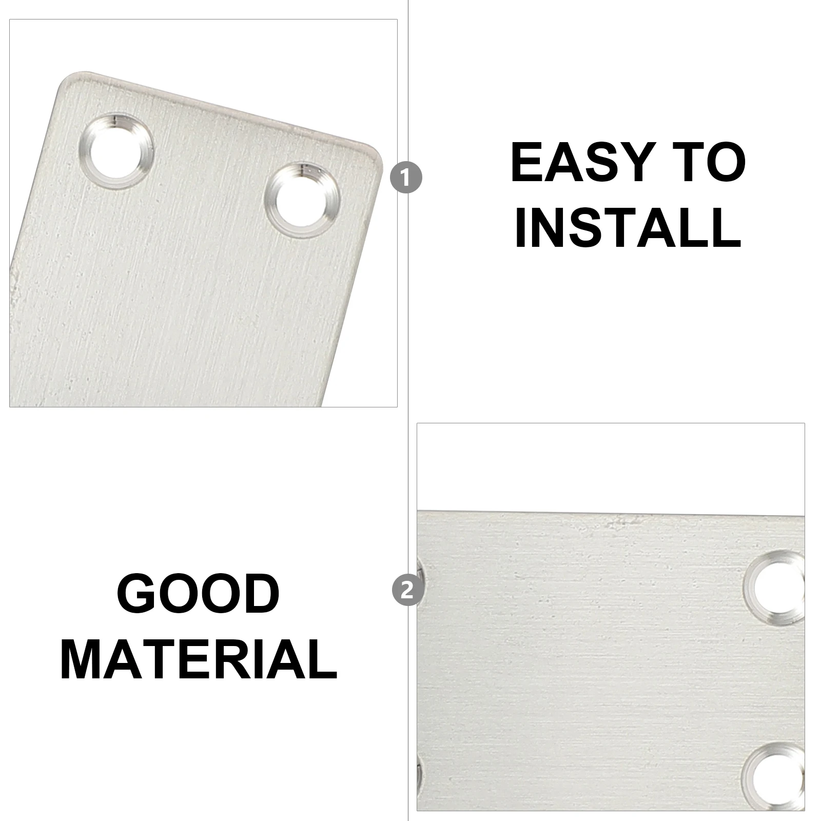 

12pcs Stainless Steel Corner Braces for Furniture Repair Rust Resistant Brushed Finish Ensuring Screws Not Stand Out