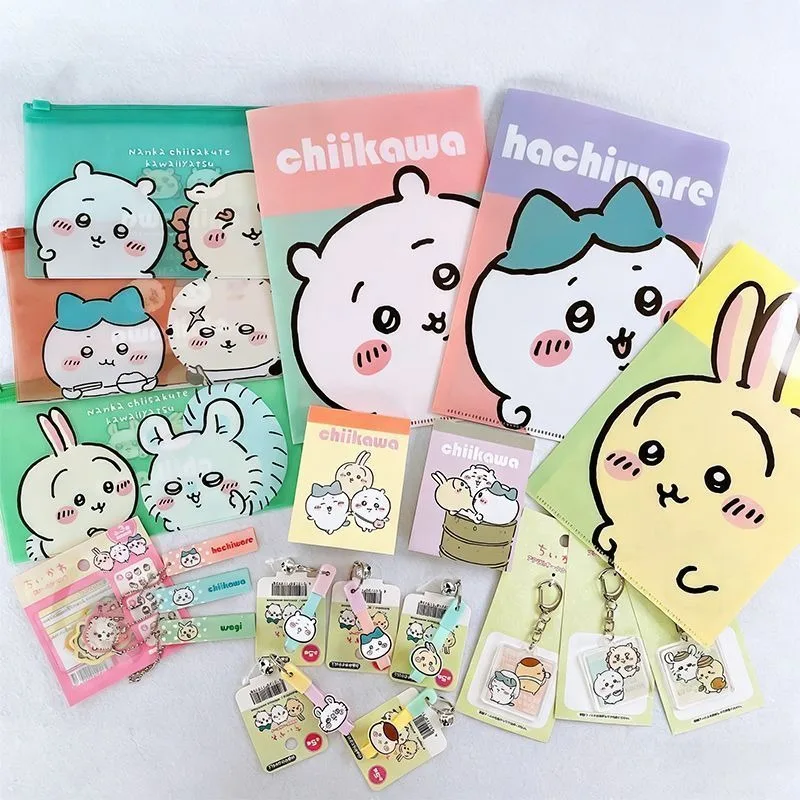 

Папка-файл Chiikawa Limited A5 на две страницы, водонепроницаемая, с изображением Хачиваре и Усаги, альбом для хранения документов, подарок