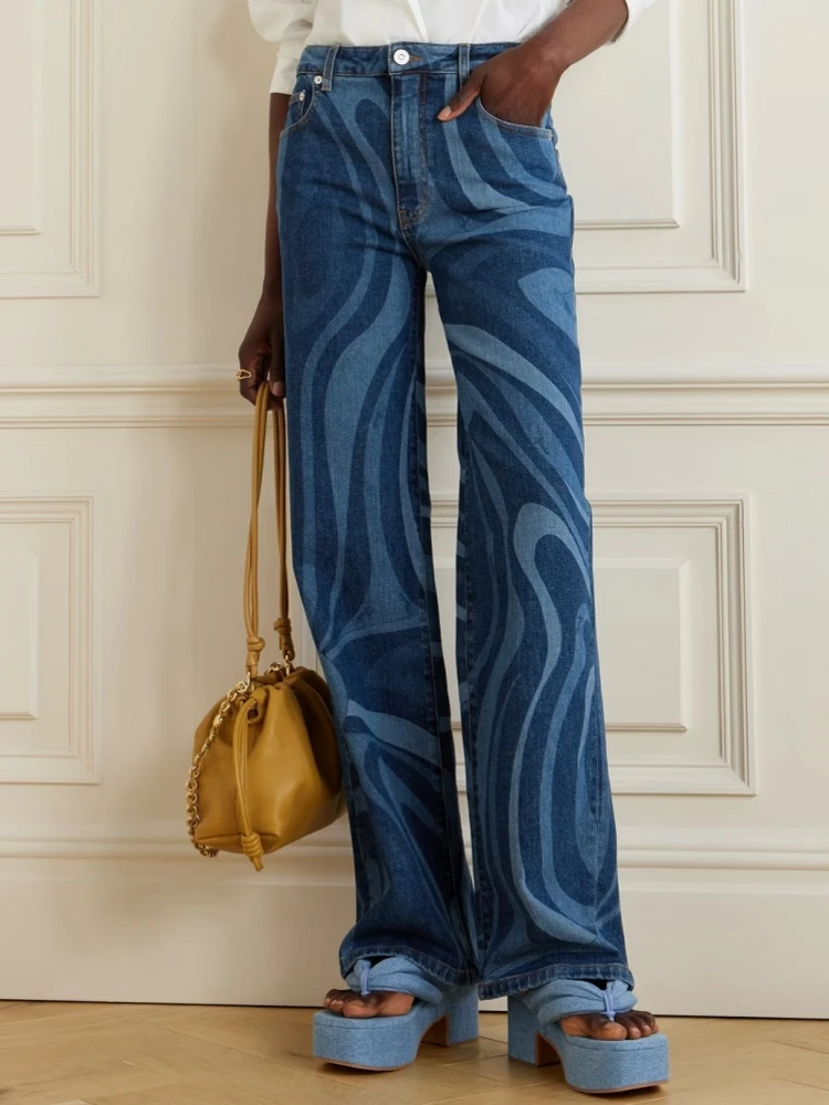 

Женские широкие брюки с высокой талией, блестящие прямые брюки, длинные джинсы, повседневные модные брюки, осень-зима 2024, новые джинсовые брюки