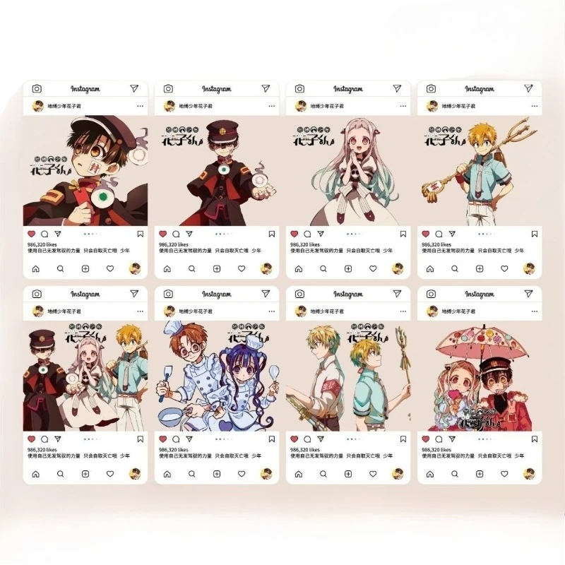 Periféricos de anime japonês hanako-kun, cartão acrílico de hanako ins, ornamentos de mesa colecionáveis, presentes criativos de aniversário