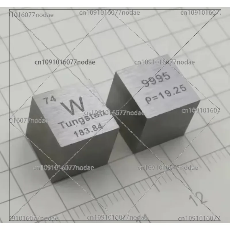 1 Inch Tungsten W Cubic Periodic Table Cube 99.95% Pure Tungsten Cubic Metal Gift Tungsten Element Block Full Size