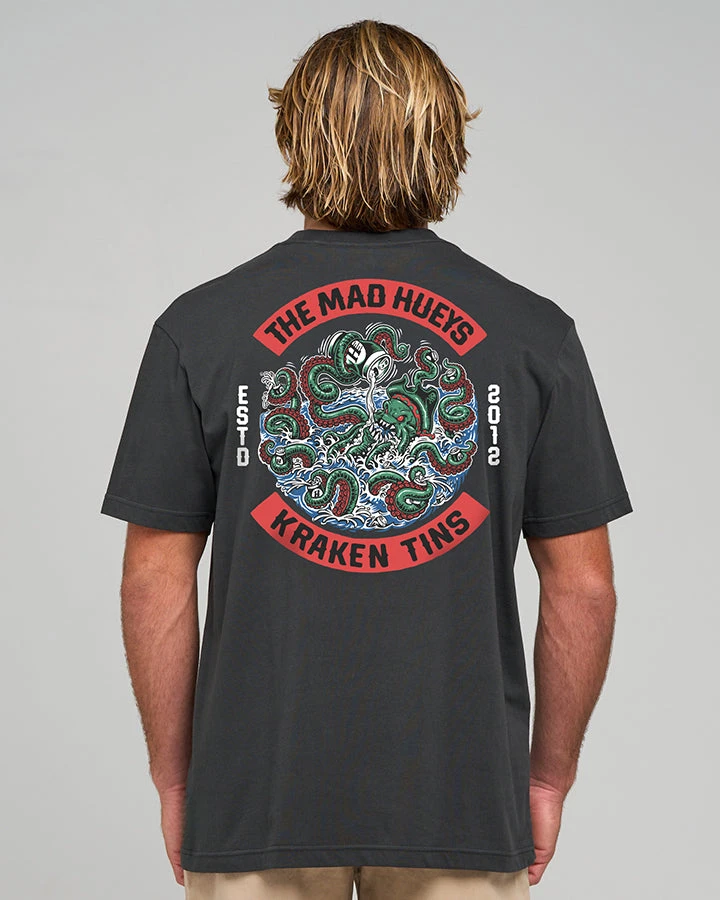Kraken Tins Octopus Fishing Surfing Brands Graphic Tee Cotton Mens Womens T-Shirt Outdoor Casual Top