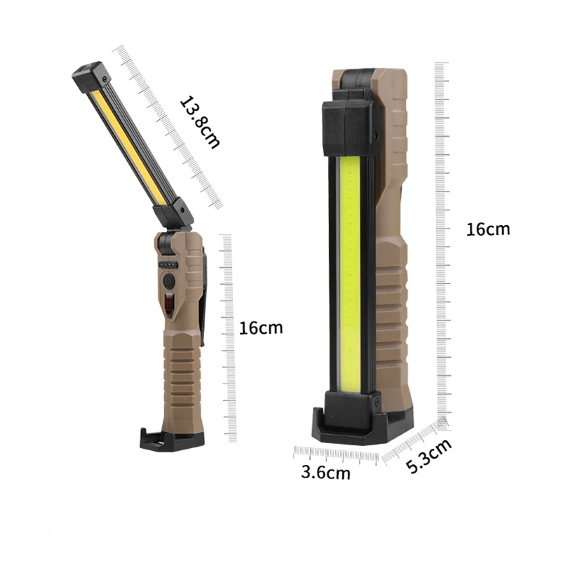 Światła robocze LED COB składane USB akumulator magnetyczne dwustronne światło awaryjne wodoodporna latarka naprawcza lampa kempingowa