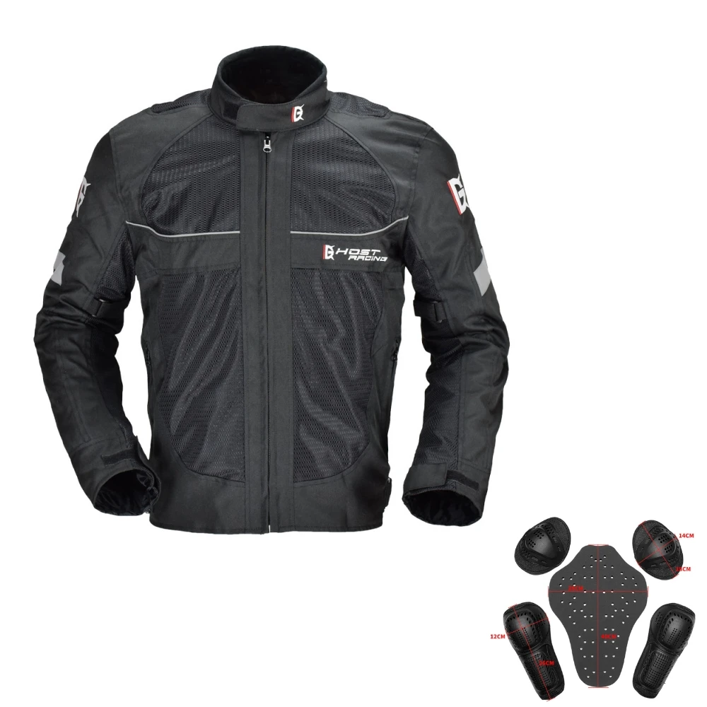 GHOST RACING Mannen Motorcycle Armor Jas Jas Zomer Winter Warm Mannelijke Motorrijden Reflecterende Moto Beschermende Uitrusting Jas